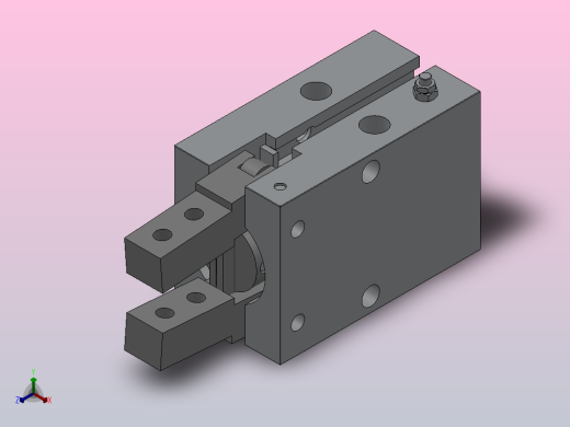 MHC2支点开闭型气爪[MHC2-16D]正等轴测缩略图