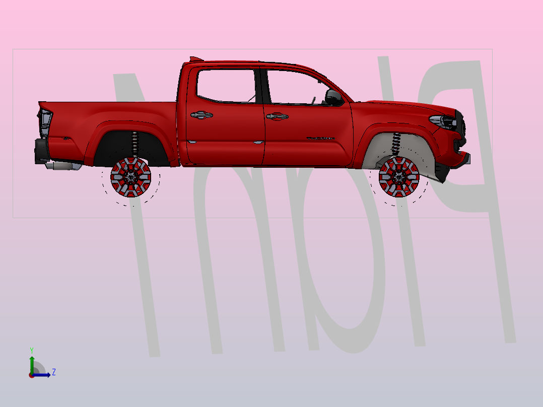 丰田HILUX皮卡左视图