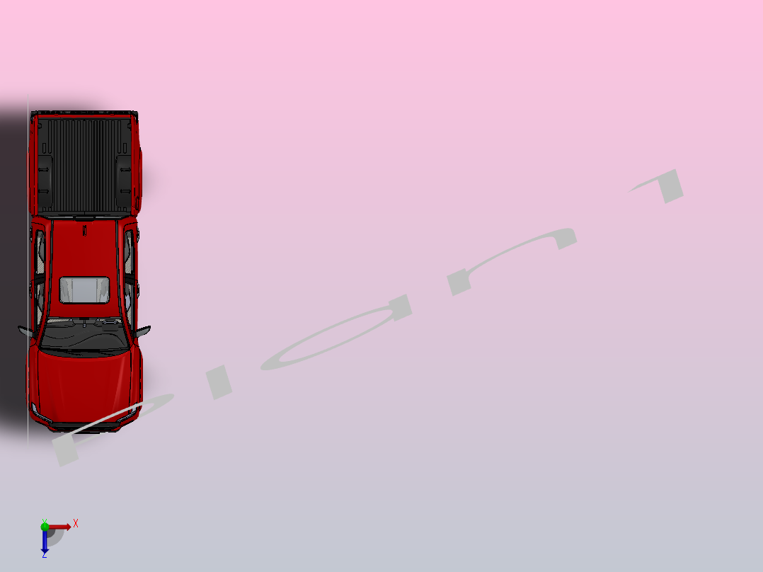 丰田HILUX皮卡俯视图