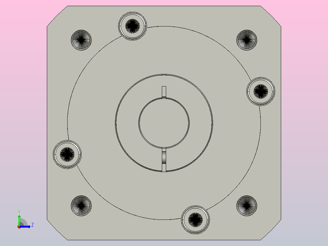 间隙减速器gearbox_gbx120008k_gbk_120_100_4_f左视图