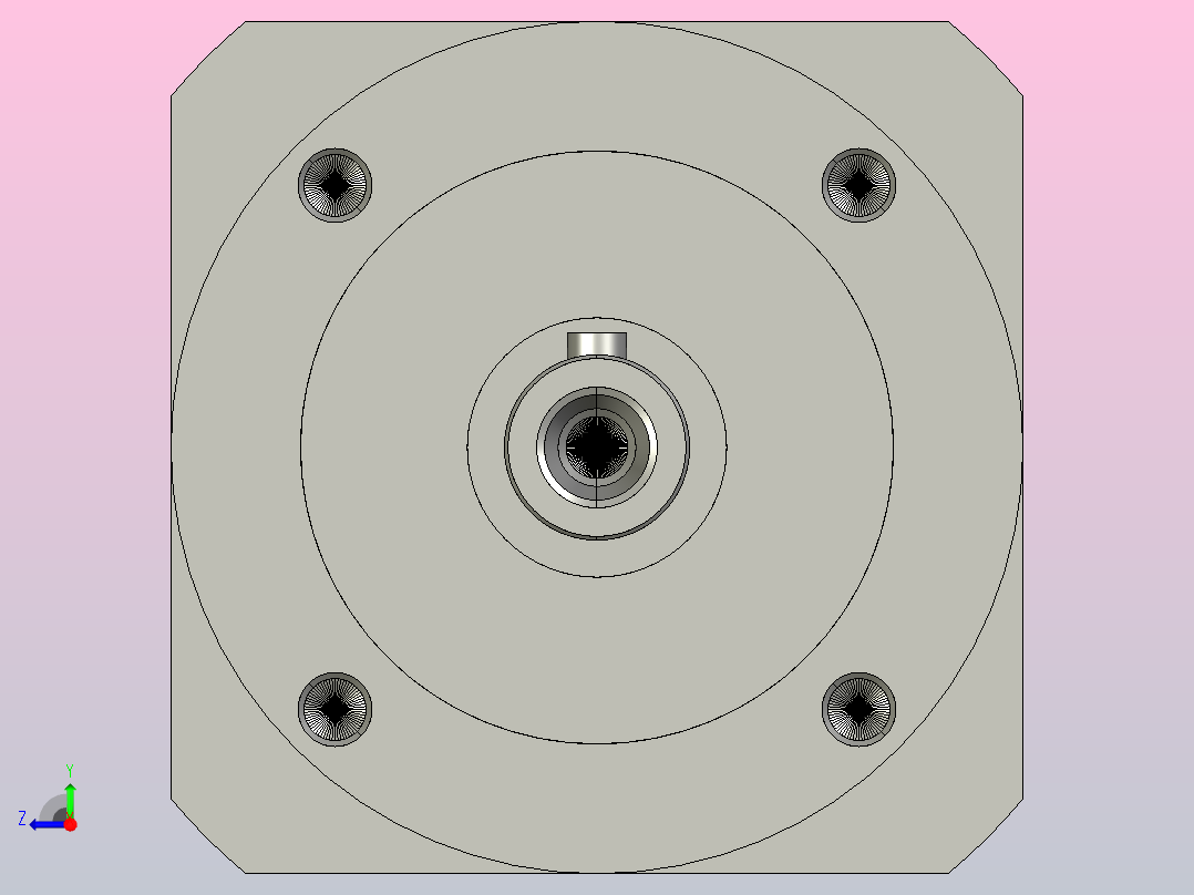 间隙减速器gearbox_gbx120008k_gbk_120_100_4_f右视图