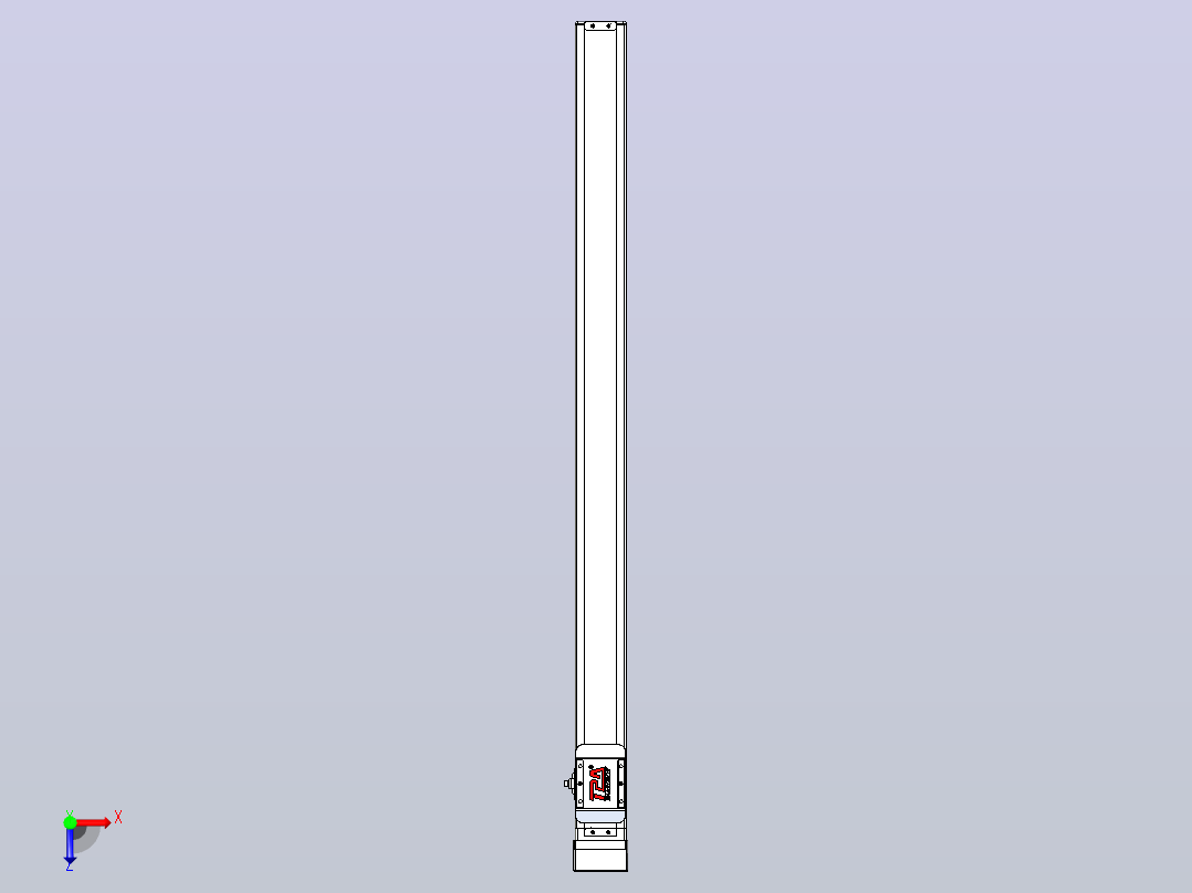 滚珠丝杠直线轴带导轨全封闭TPA-HCR-65S-1610C-L900-MP-Y-P20-N3俯视图