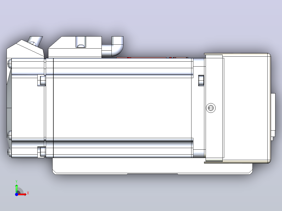 皮带直线轴半封闭可选导轨TPA-HNB-120D-110-L2500-MR-Y-P40-N3前视图