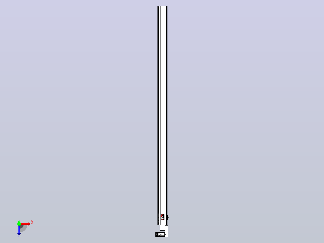 皮带直线轴半封闭可选导轨TPA-HNB-120D-110-L2500-MR-Y-P40-N3俯视图