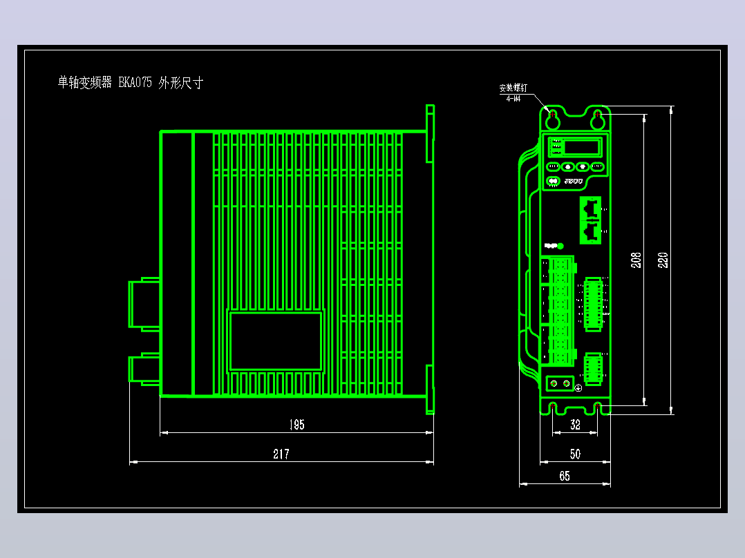 JSCC精研单轴变频器CAD BKA075