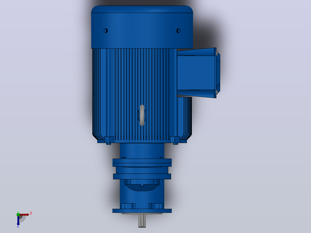 RXF57法兰轴伸式安装斜齿轮减速机RX57-Y5.5-4P-132S-M1-0°-Φ140俯视图