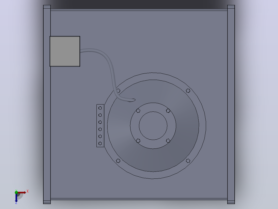 EKR500×300A1 EKR500×300B1方形管道风机[EKR500×300A1]俯视图
