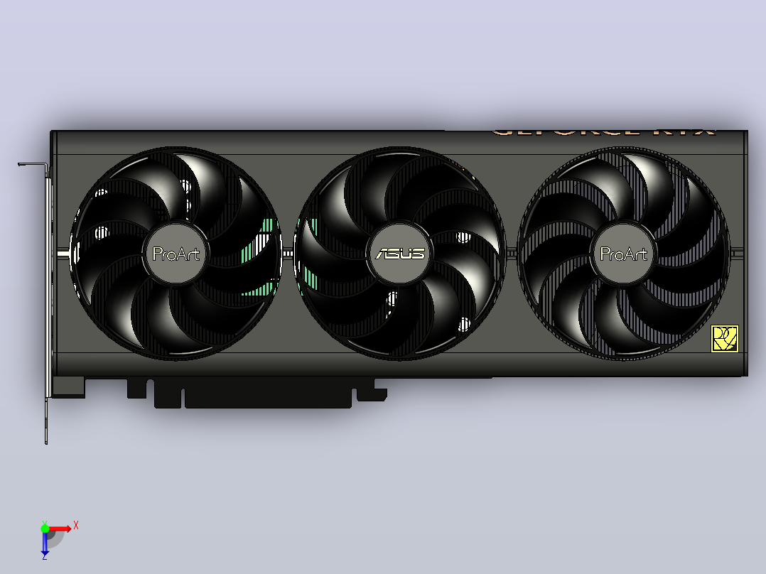 Delivernvidia rtx4060 proart图形卡12俯视图