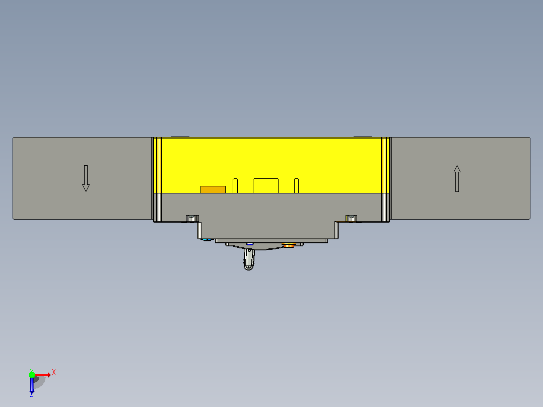 NXMLE-250S 2P剩余电流动作断路器三维模型202209俯视图