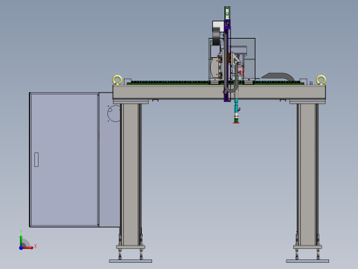 四轴直交机械手sw18可编辑前视缩略图