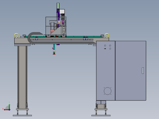 四轴直交机械手sw18可编辑后视缩略图