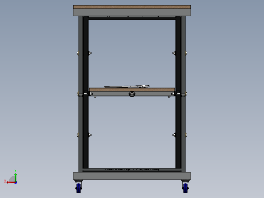DIY Lift Table自制升降台模型3D图纸 Solidworks设计(1)后视缩略图