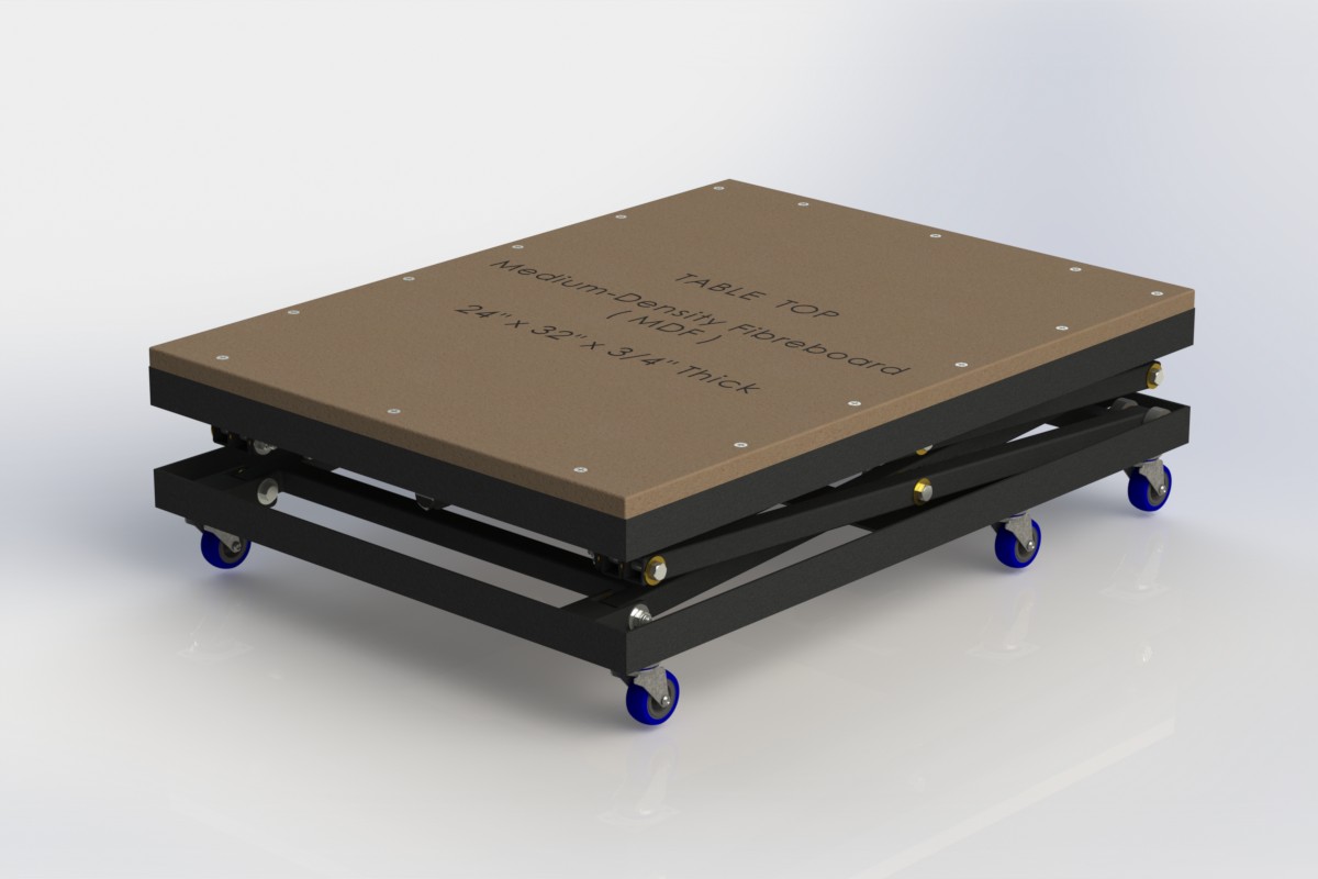 DIY Lift Table自制升降台模型3D图纸 Solidworks设计(1)