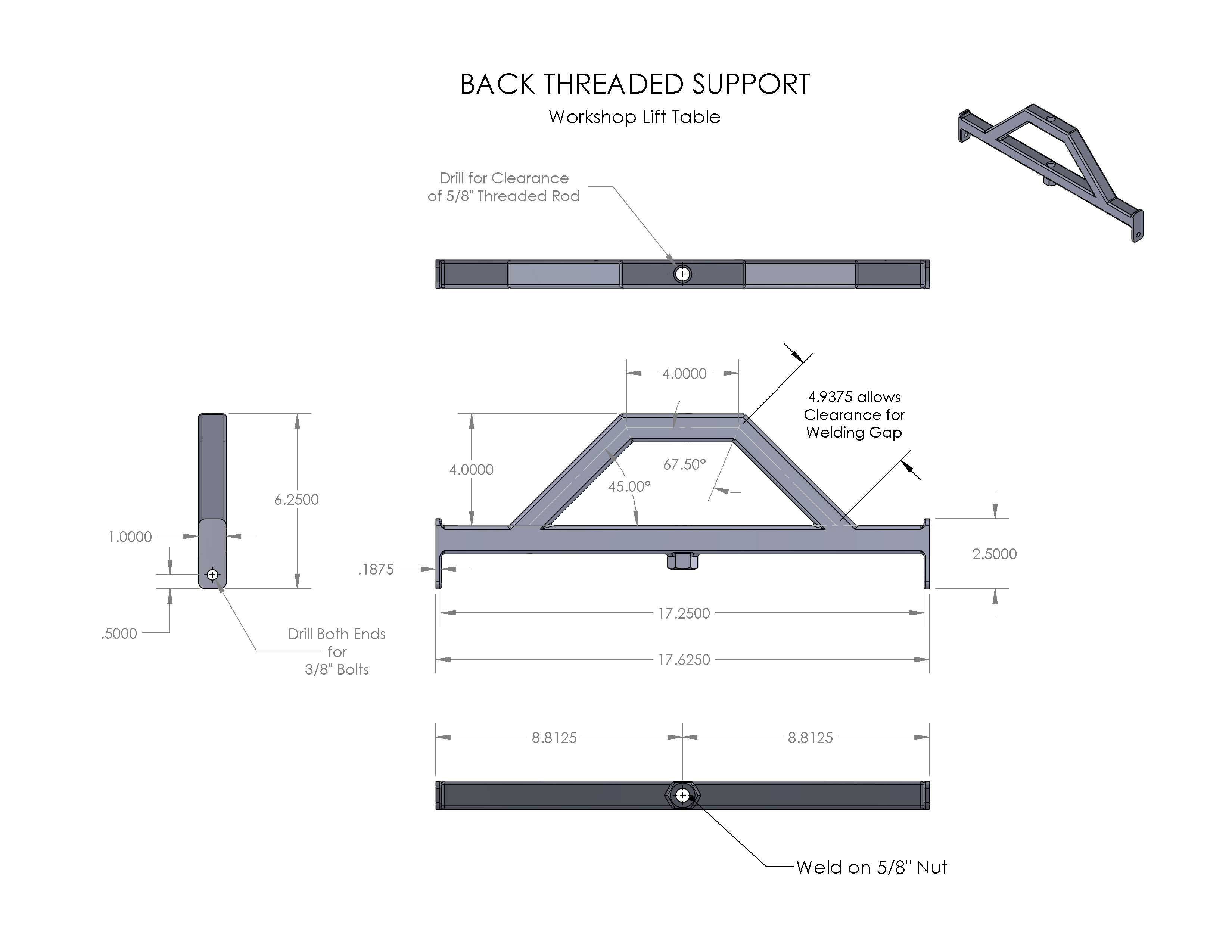DIY Lift Table自制升降台模型3D图纸 Solidworks设计(1)