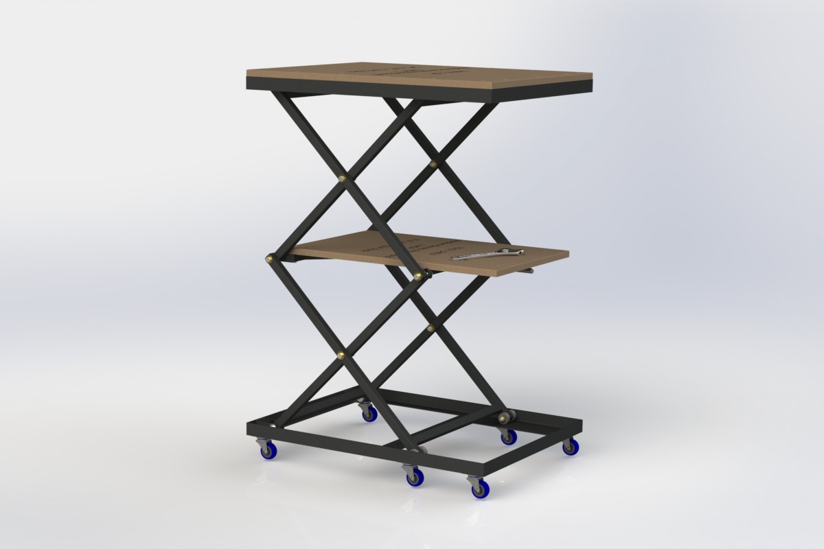 DIY Lift Table自制升降台模型3D图纸 Solidworks设计(1)