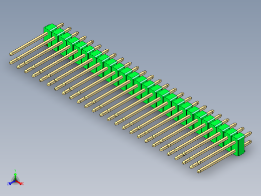 彩色公头100mil（2.54mm）系列-DS1021_green_2x26p_100mil_Type5_rev1.0