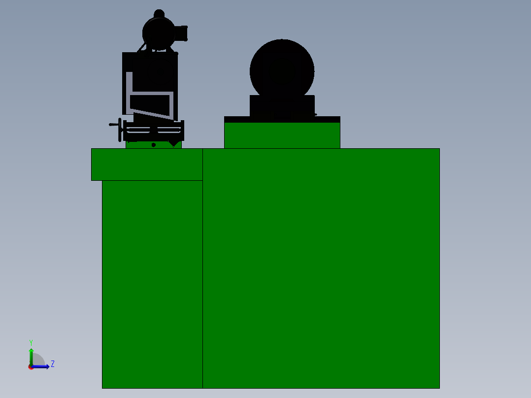 数控外圆磨床加工中心设计含三维SW模型+CAD图纸+说明书左视图
