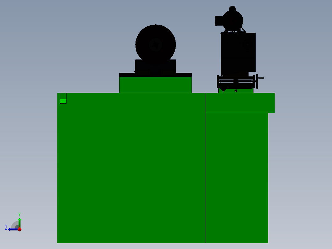 数控外圆磨床加工中心设计含三维SW模型+CAD图纸+说明书右视图