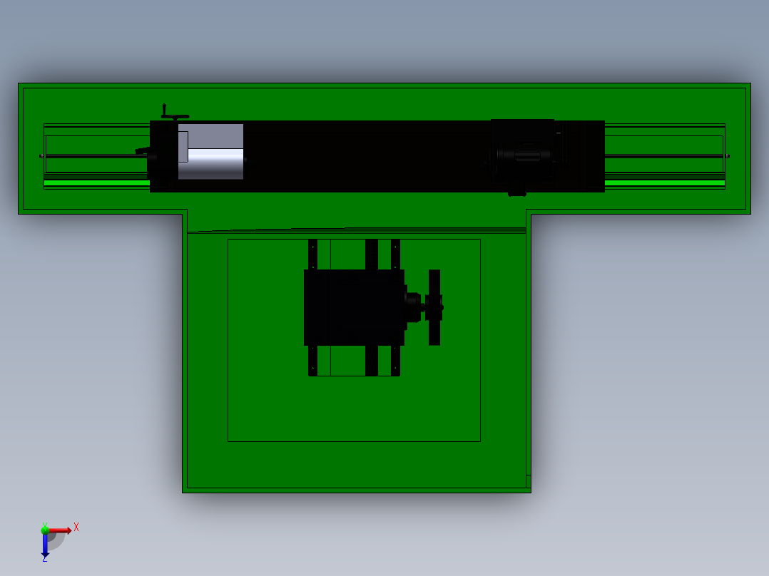 数控外圆磨床加工中心设计含三维SW模型+CAD图纸+说明书俯视图