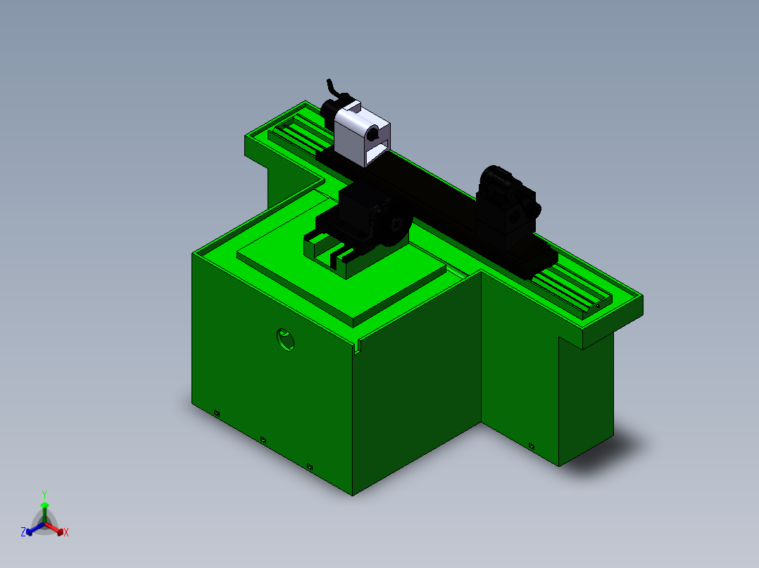数控外圆磨床加工中心设计含三维SW模型+CAD图纸+说明书正等轴测图
