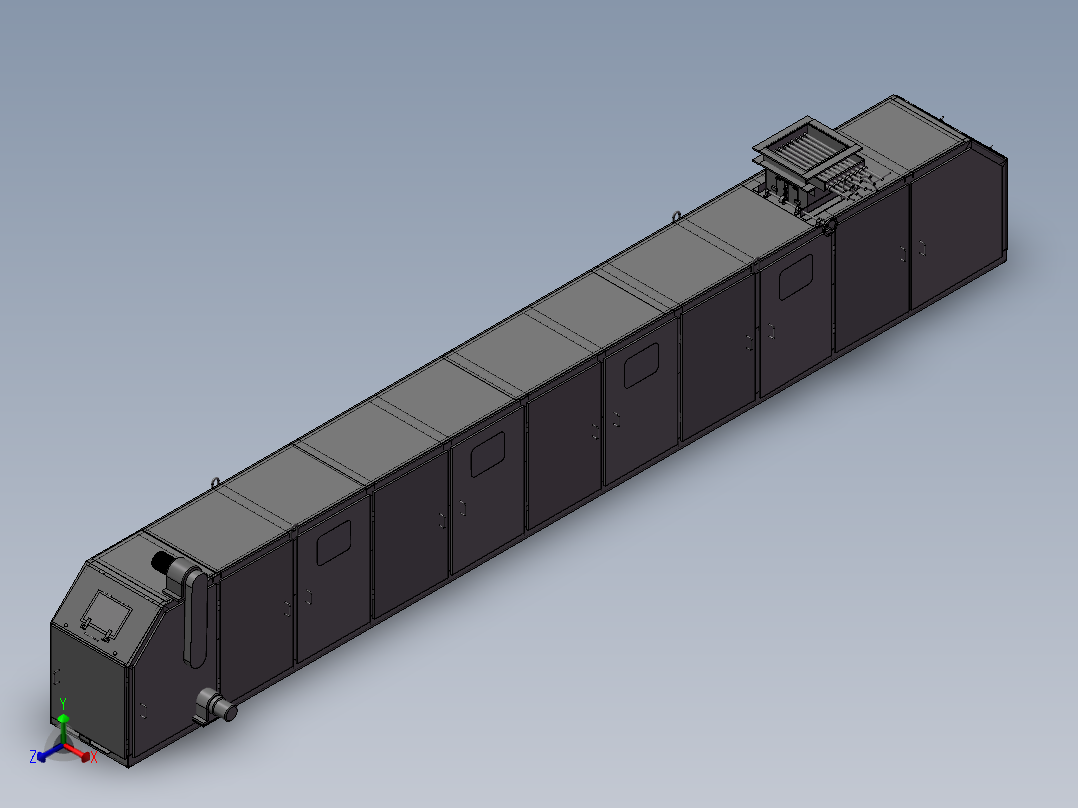全封闭式称重给煤机JGC50.00总装配图正等轴测图