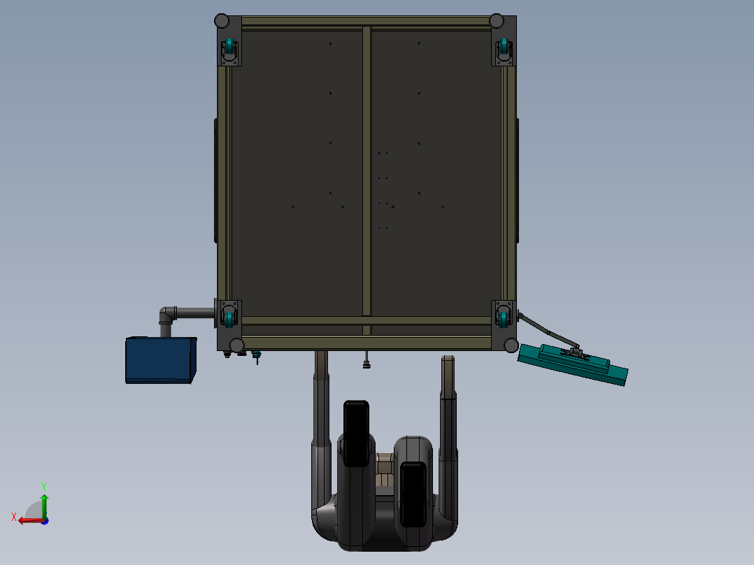 非标点胶机设备后视图