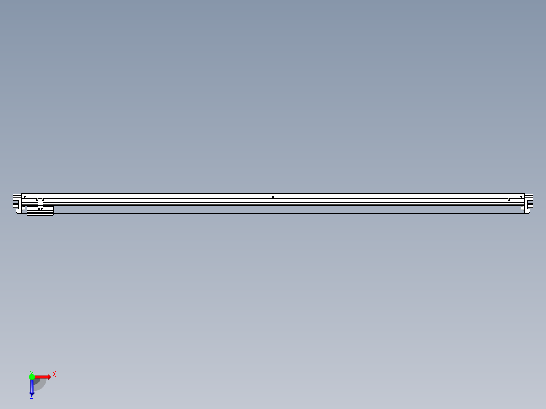 威洛博VL系列直线电机模组-VL17E1-S1950俯视图