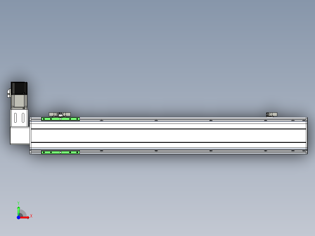 同步带滑台-半封闭B13-L90-S750-R-P40-D3前视图