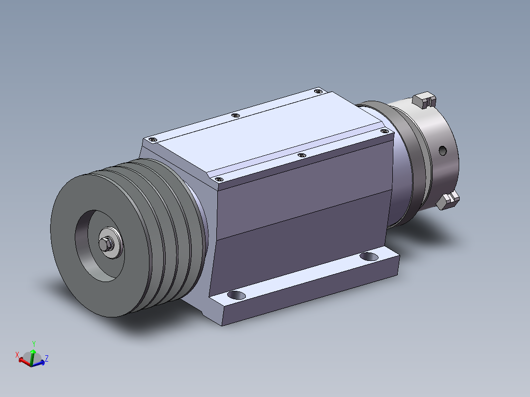 JX705-双主轴数控车床右主轴箱建模【三维SolidWorks】
