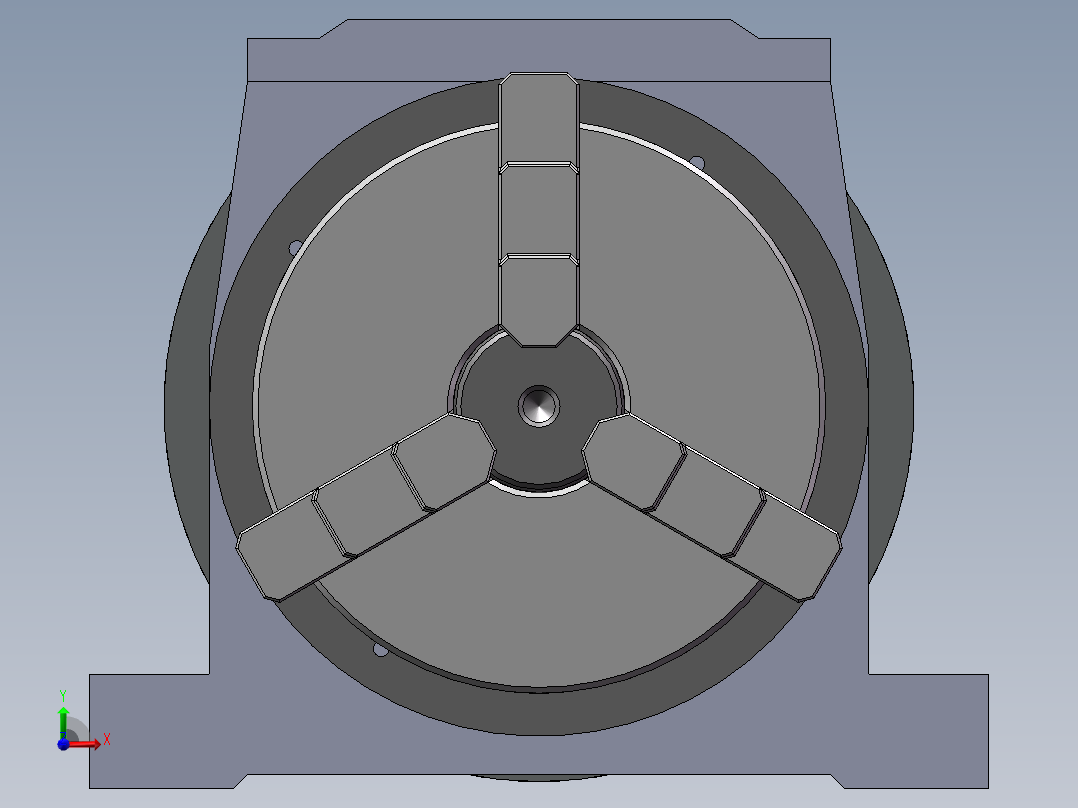 JX705-双主轴数控车床右主轴箱建模【三维SolidWorks】前视图