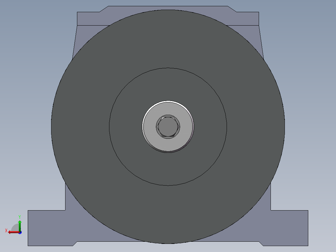 JX705-双主轴数控车床右主轴箱建模【三维SolidWorks】后视图