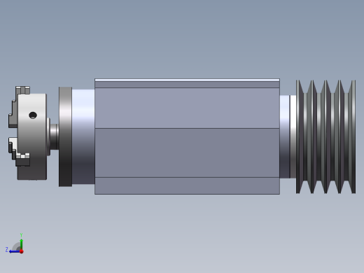 JX705-双主轴数控车床右主轴箱建模【三维SolidWorks】右视缩略图