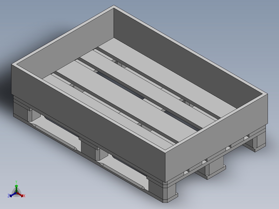 托盘 设计模型 (18)正等轴测图