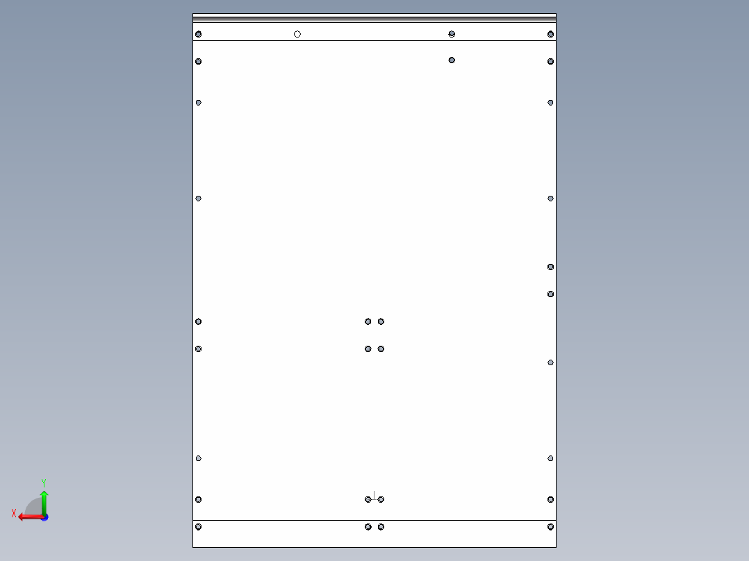 机箱 三维图纸与CAD图纸后视图