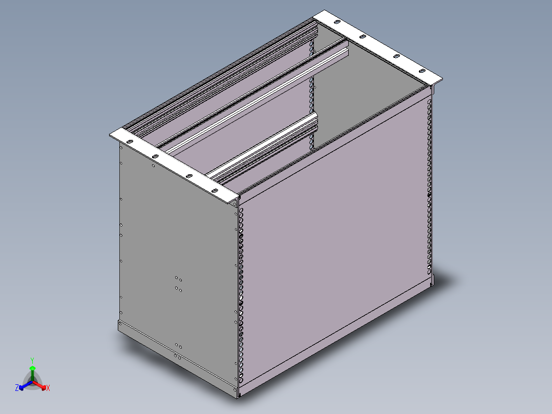 机箱 三维图纸与CAD图纸正等轴测图
