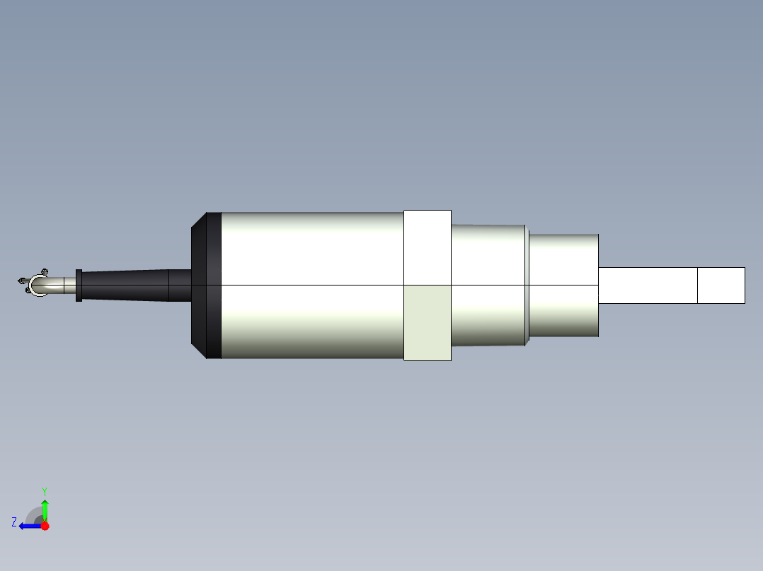 超声波设备H-69mm-2.72in-SS-OUTPUT-3-wire-PNP-NPN-CABLE-NPT-THREAD右视图