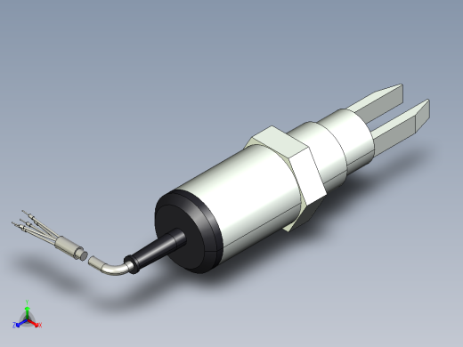 超声波设备H-69mm-2.72in-SS-OUTPUT-3-wire-PNP-NPN-CABLE-NPT-THREAD正等轴测缩略图