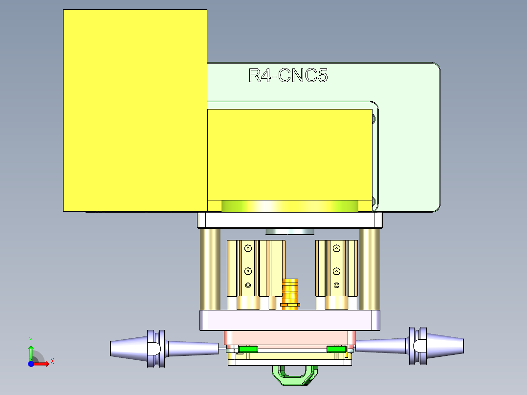 ZX551-笔记本CNC工装夹具三维模型CNC7-0921前视图