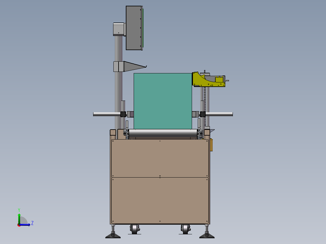 产品称重记录流水线设备（sw18可编辑+工程图+bom）左视图
