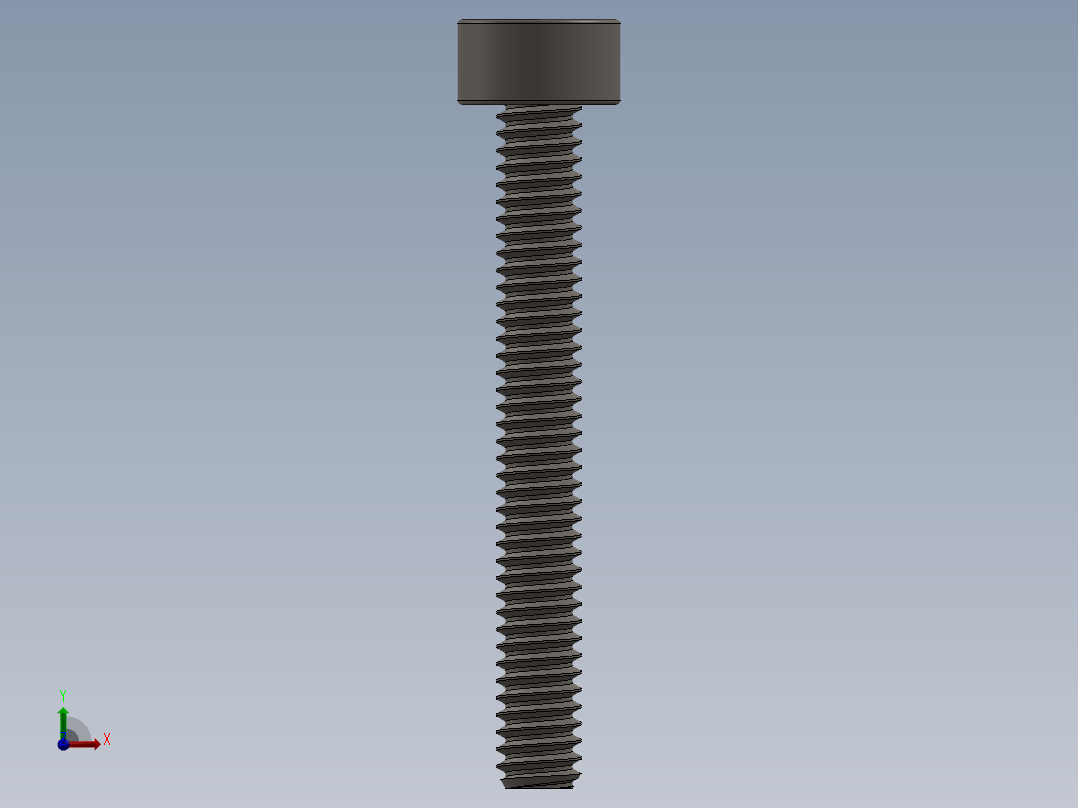 Screw_DIN_912_M2x16F_A2.SLDPRT公制内六角螺钉前视图