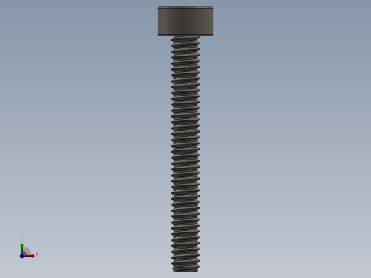 Screw_DIN_912_M2x16F_A2.SLDPRT公制内六角螺钉前视缩略图