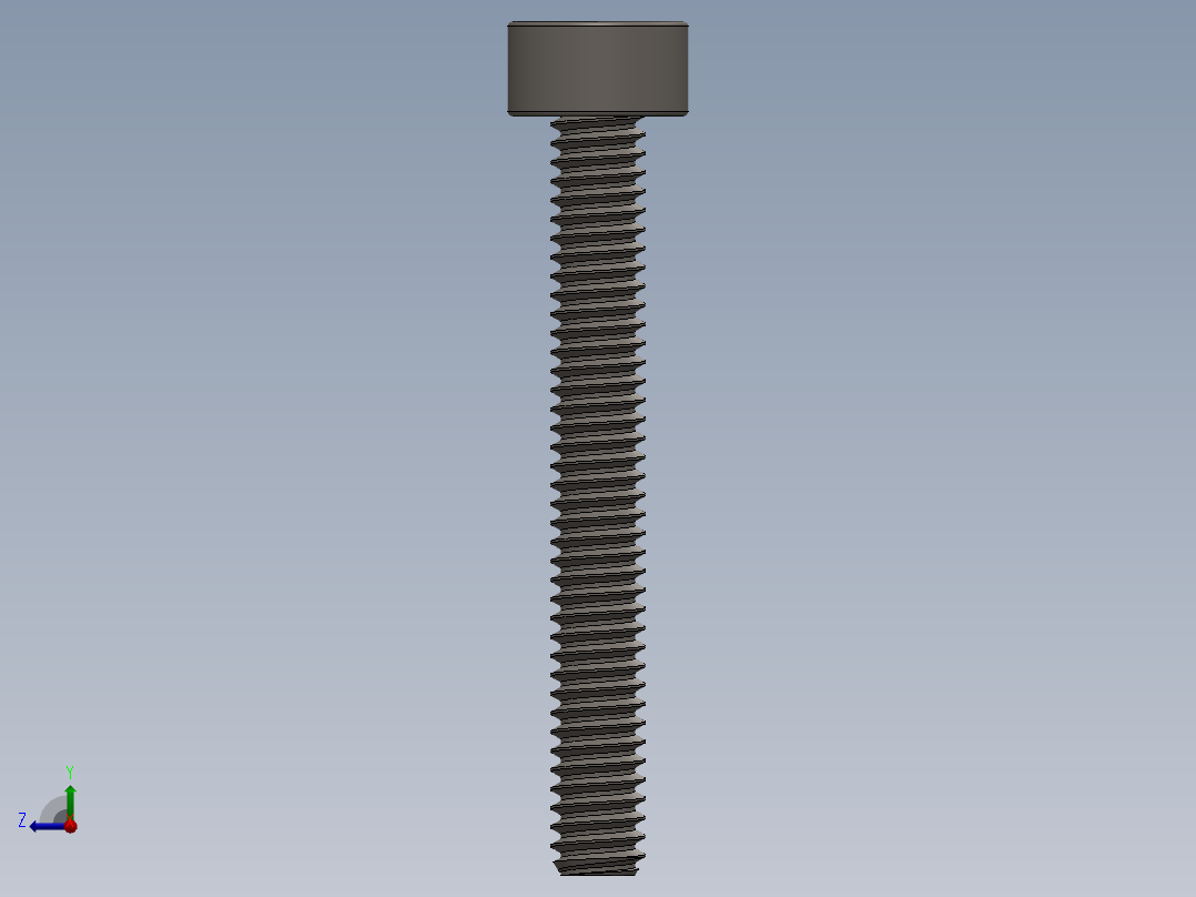 Screw_DIN_912_M2x16F_A2.SLDPRT公制内六角螺钉右视图