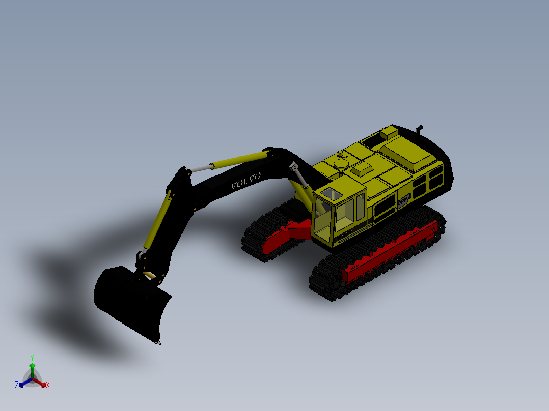 挖掘机、推土机(18)正等轴测图