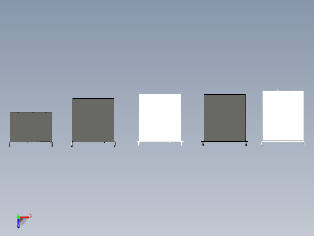 5款研华2U上架式机箱汇总俯视图