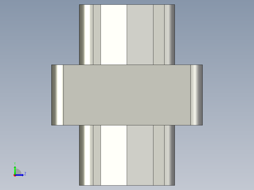 VGA转接头母头转母头左视图