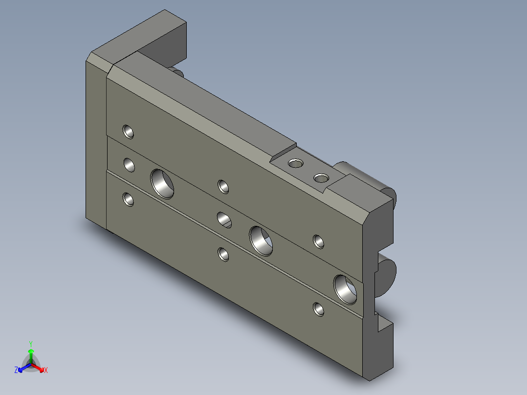 气缸HLQ8X30S_0_+__正等轴测图