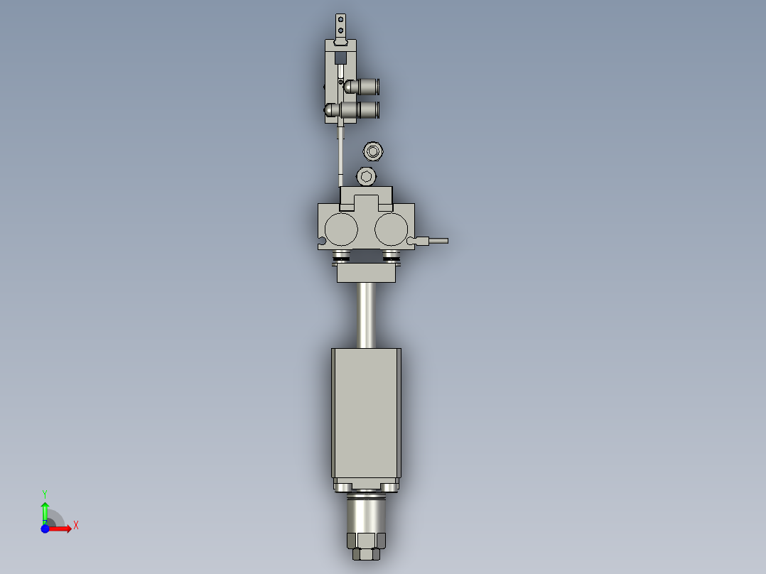 抓绳机构前视图