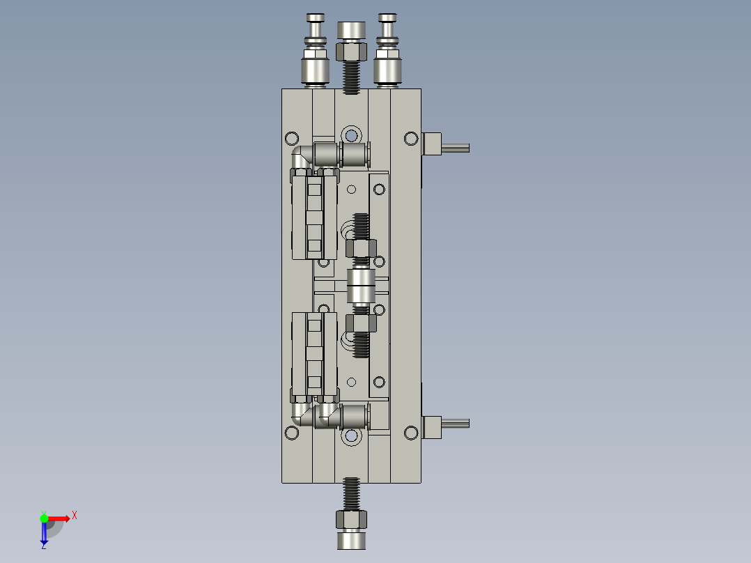 抓绳机构俯视图