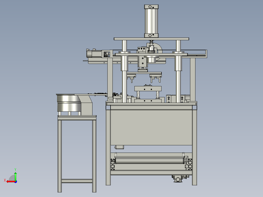 线圈循环机构总装后视图