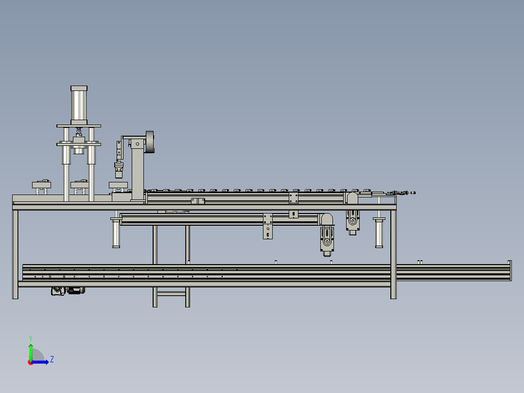 线圈循环机构总装左视图